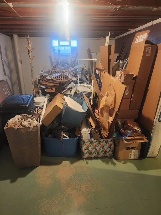 Roll-off dumpster container at job site for Roll Off Dumpster Rental in Hingham